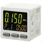 PSE300A, Digital Pressure Sensor Monitor, 3 Screen 3 Color, 1 Input/2 Out + Analog, IP40