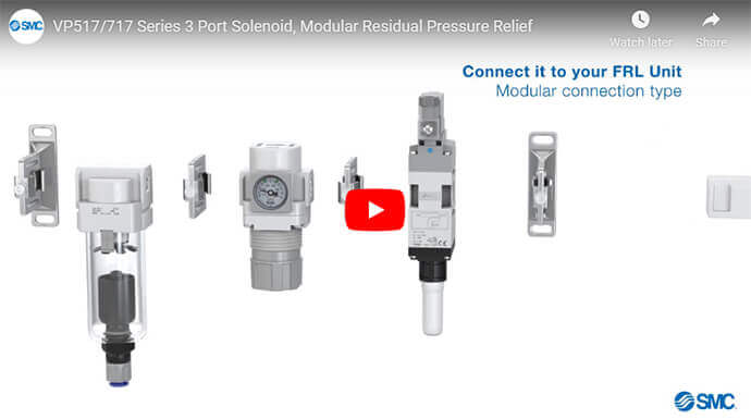 VP517 VP717 Series 3 Port Modular Residual Pressure Relief